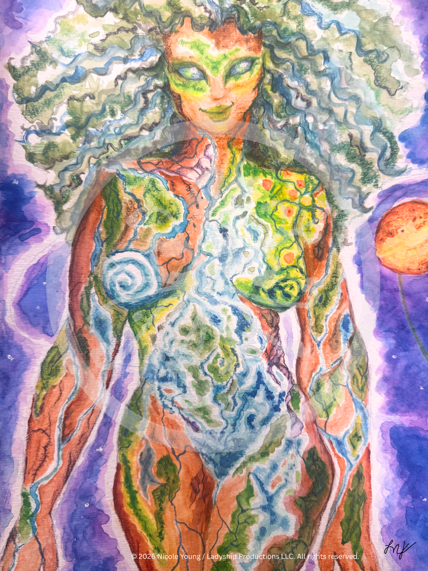 Earth Mother by Lali Nicole Young, 18x24 Signed Fine Art Print, Limited Edition