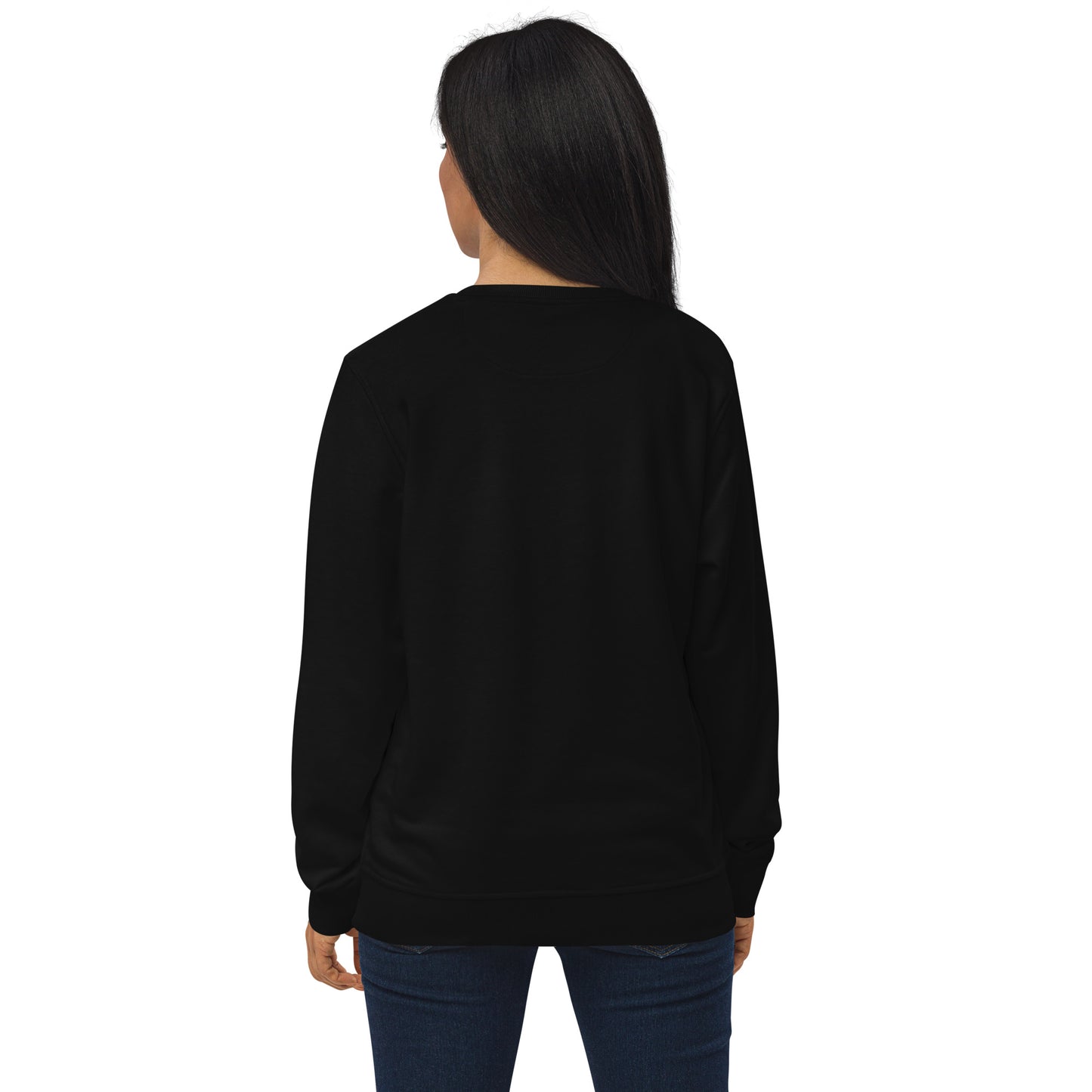 Freedom Unisex Organic Sweatshirt in Black Rainbow