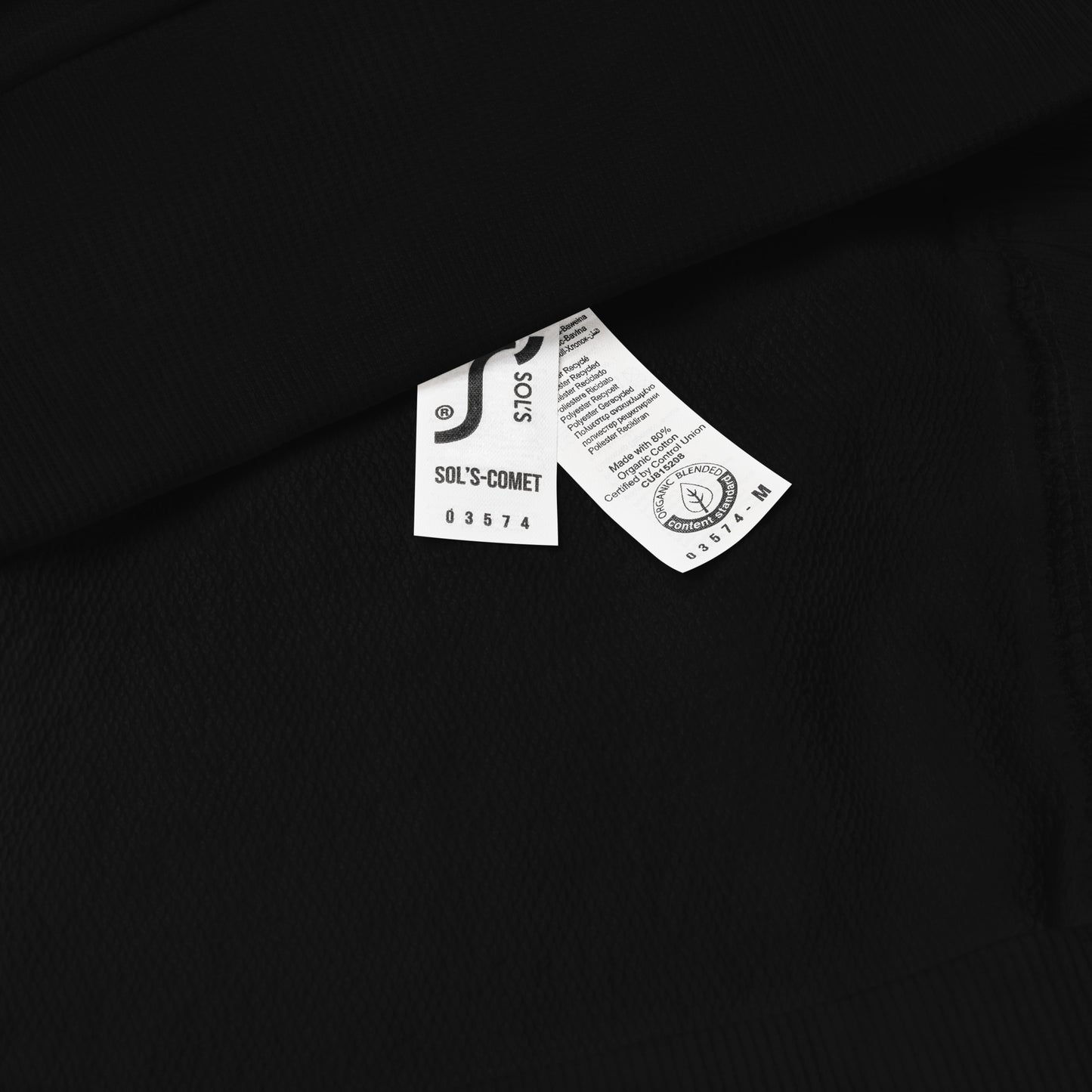 Freedom Unisex Organic Sweatshirt in Black Rainbow