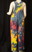 Cargar imagen en el visor de la galería, A Cosmic Neon Daydream - Handpainted and Distressed Liberty Overalls by Nicole Young, Size Adult S/M
