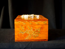 Charger l&#39;image dans la galerie, Golden Fairy &quot;Cissy&quot; Handcrafted, Engraved Wooden Memory / Keepsake Box
