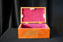Charger l&#39;image dans la galerie, Golden Fairy &quot;Cissy&quot; Handcrafted, Engraved Wooden Memory / Keepsake Box
