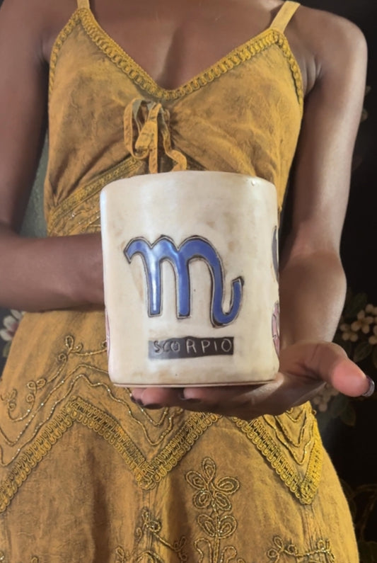 Handmade Ceramic Scorpio Mug, Mara Mexico 16oz | The Ladyship's Bazaar