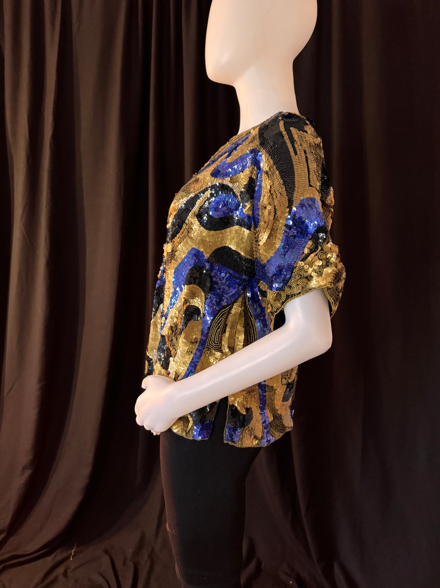 Oleg Cassini Sequined Top, Size M