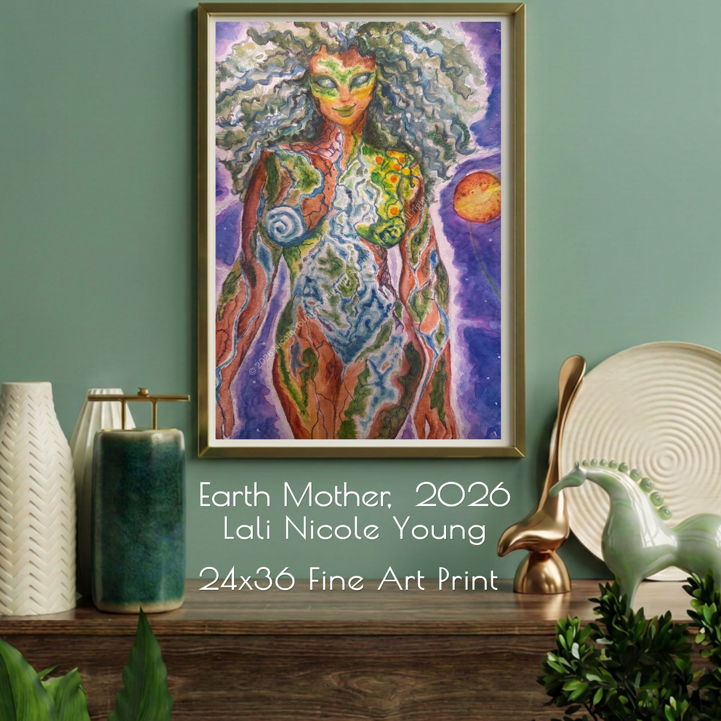 Earth Mother by Lali Nicole Young, 24x36 Signed Fine Art Print, Limited Edition