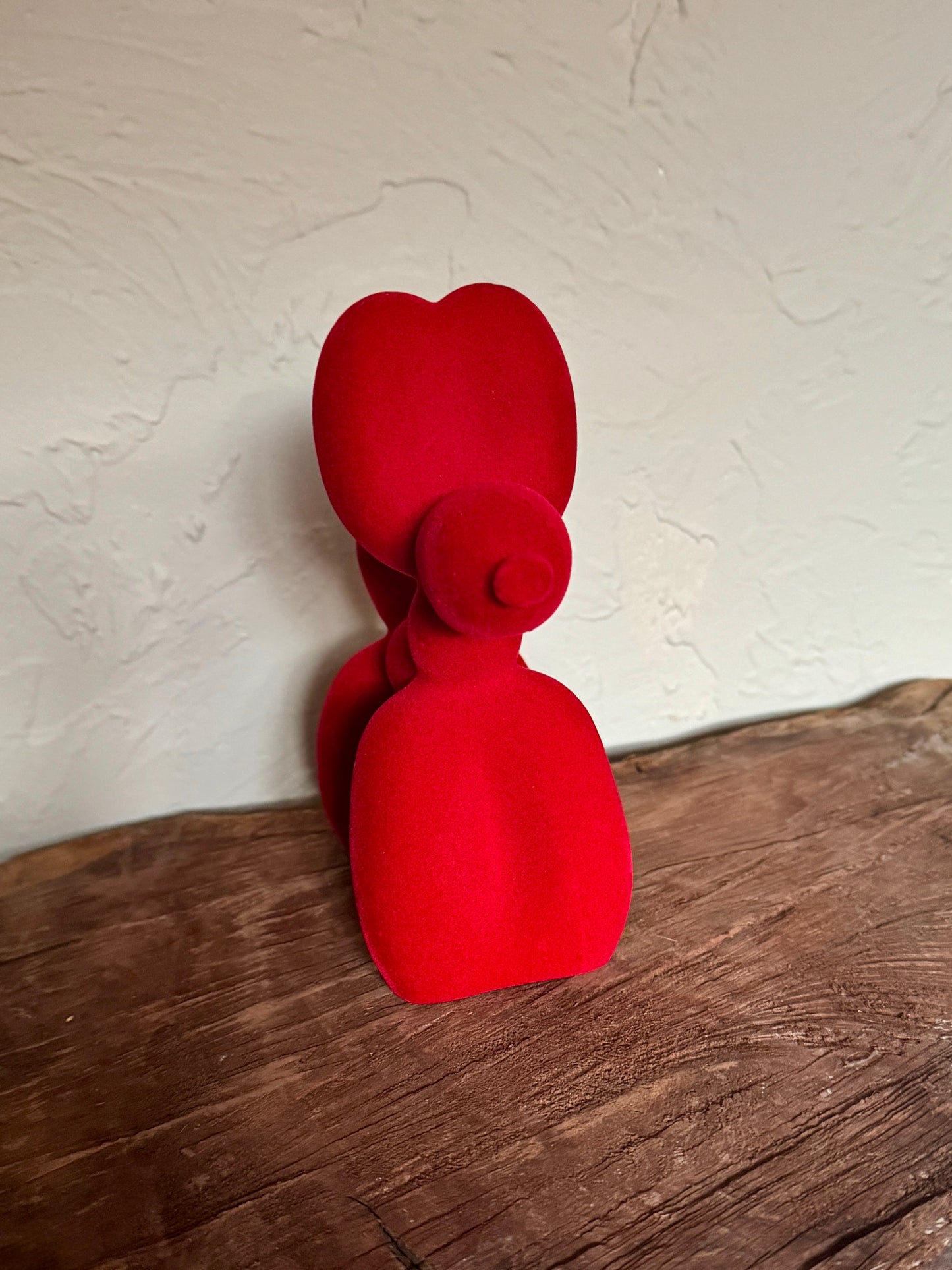 Bijou the Flocked Red Balloon Dog Figurine