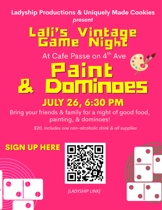 It’s Lali’s Vintage Game Night! Paint & Dominoes at Cafe Passe