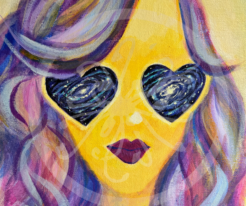 "Obsessed with the Universe" by Lali Nicole Young, Fine Art Print, Signed, Unframed 24x36 inches, Limited Edition (Copy)