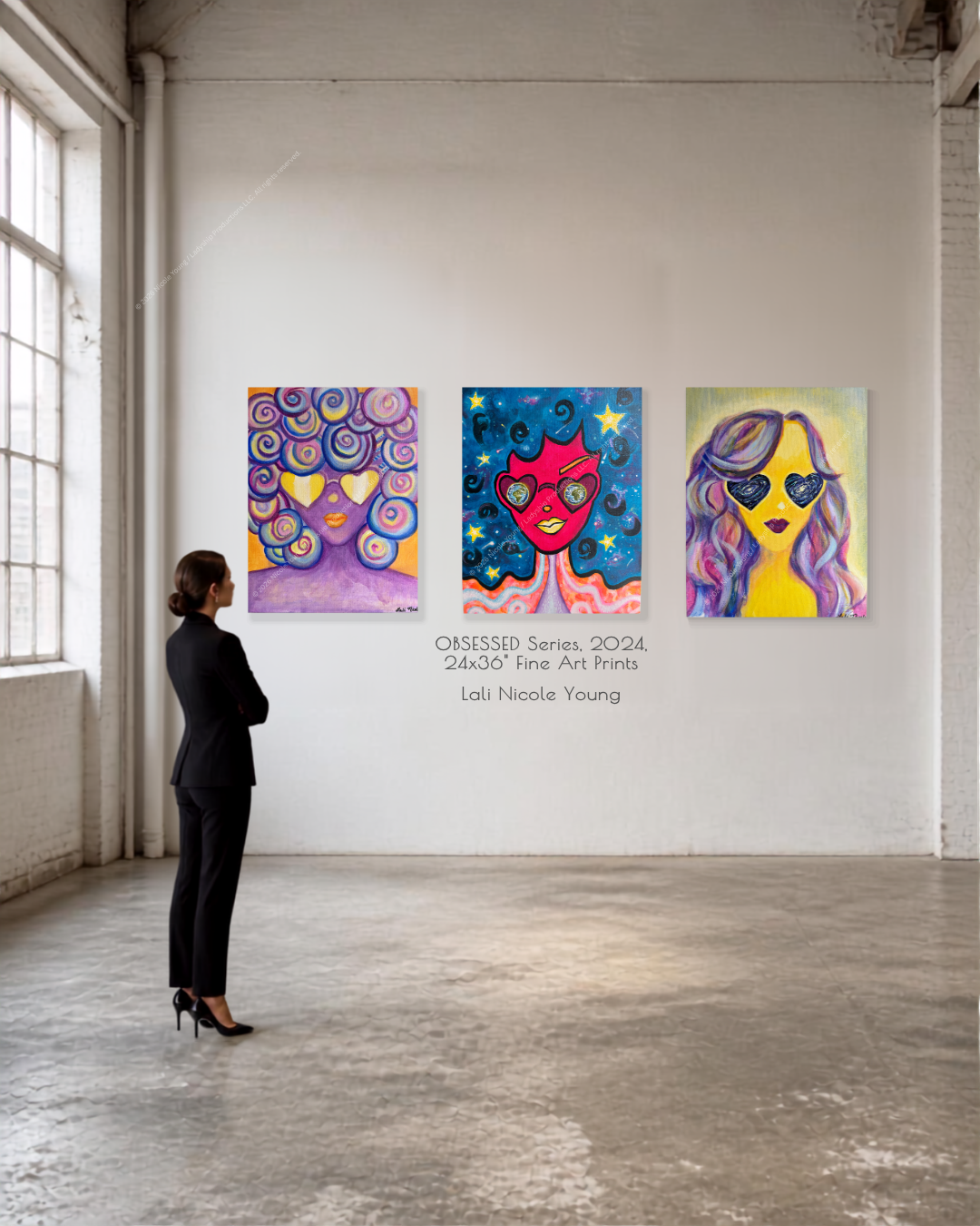 "Obsessed with the Universe" by Lali Nicole Young, Fine Art Print, Signed, Unframed 24x36 inches, Limited Edition (Copy)