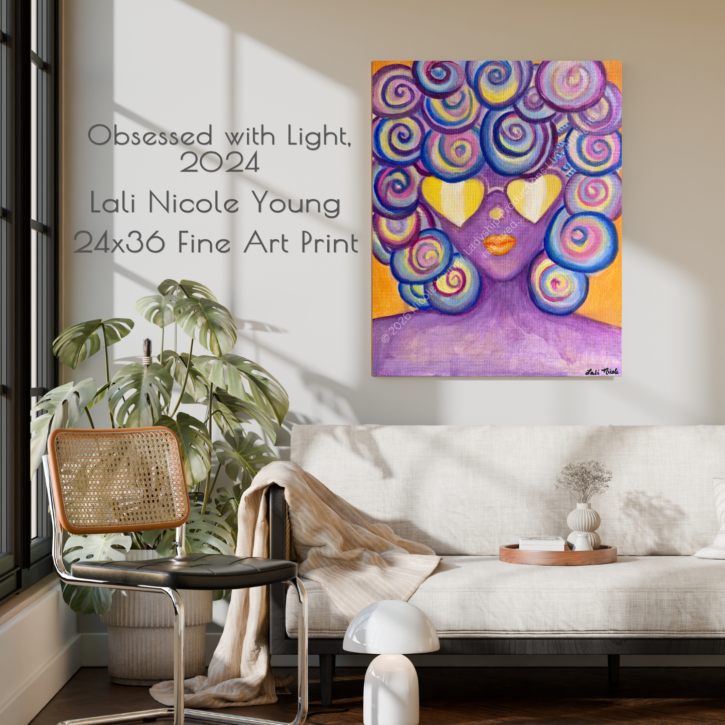 "Obsessed with Light" by Lali Nicole Young, Fine Art Print, Signed, Unframed 24x36 inches, Limited Edition