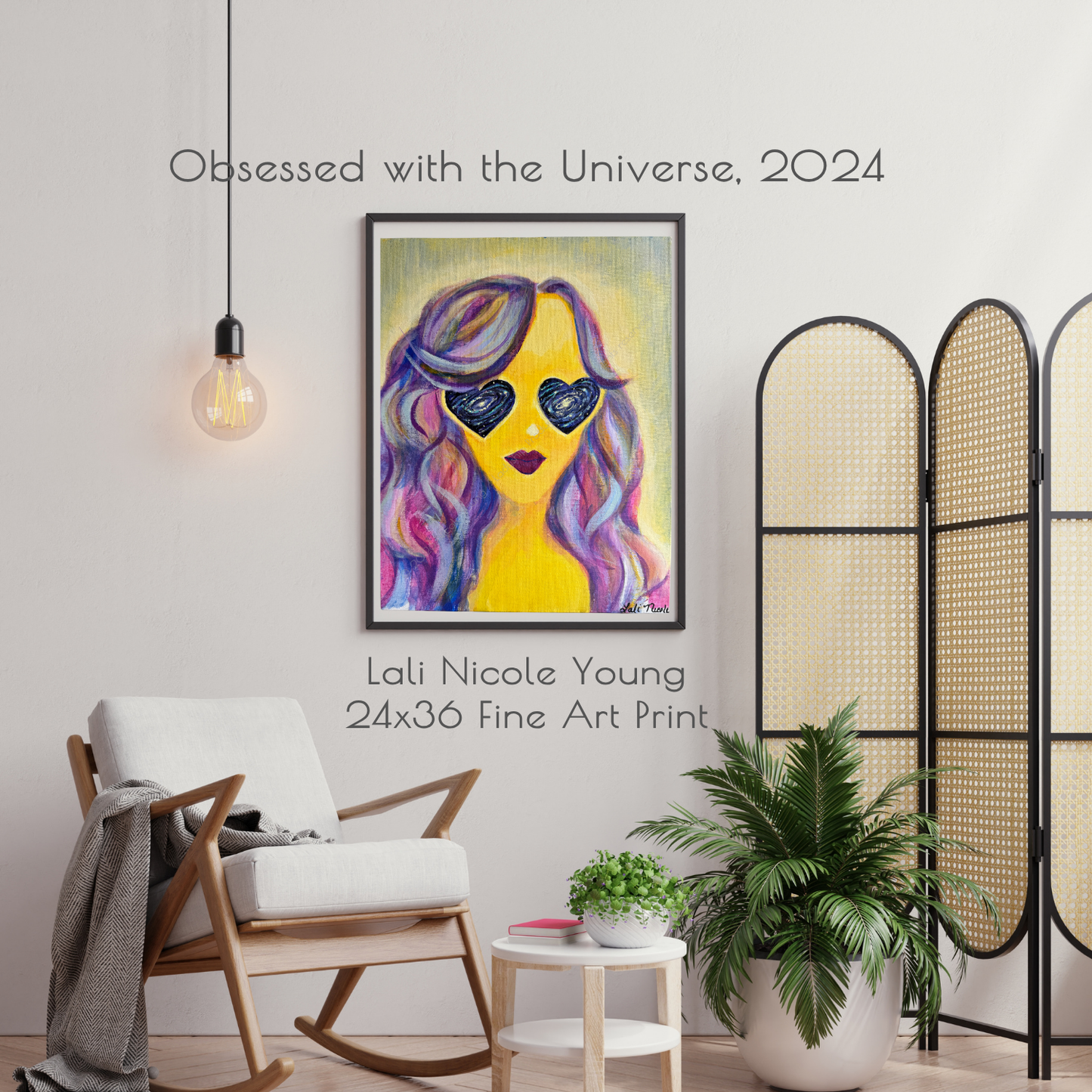 "Obsessed with the Universe" by Lali Nicole Young, Fine Art Print, Signed, Unframed 24x36 inches, Limited Edition (Copy)