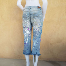 Cargar imagen en el visor de la galería, Apocalyptic Boyfriend Jeans, Painted Denim No. 4, Size 30
