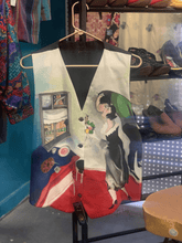 Lade das Bild in den Galerie-Viewer, Psychedelic Romance. Surrealist Hand-painted Vest, Wearable Art, Signed by Artist
