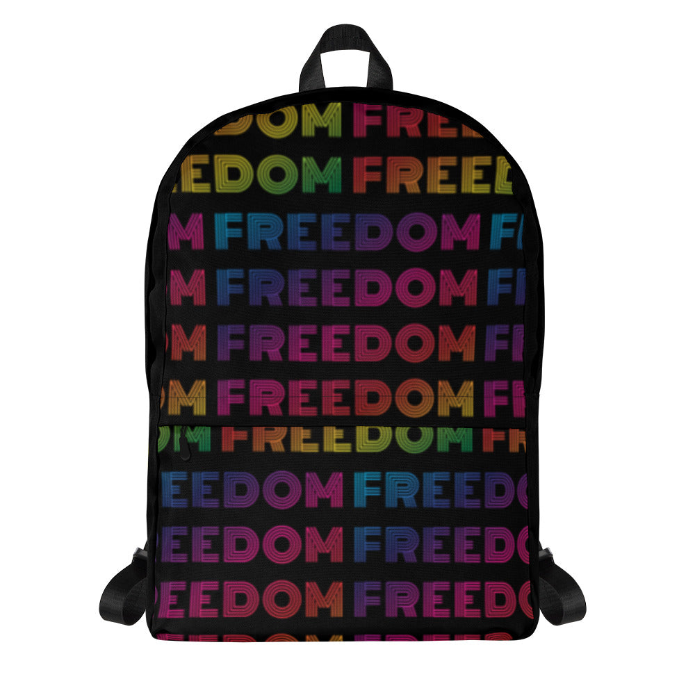 FREEDOM Go-Bag Backpack in Black Rainbow