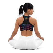 Lade das Bild in den Galerie-Viewer, FREEDOM Rainbow Padded Sports Bra - yoga, dance wear, athletic wear for women
