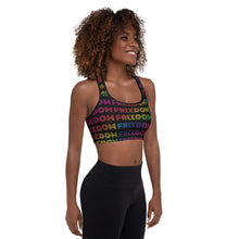 Load image into Gallery viewer, FREEDOM Rainbow Padded Sports Bra - yoga, dance wear, athletic wear for women
